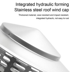 SOEKAVIA 8″ Round Chimney Caps, Tapered Top Cap with 200mm, Silver