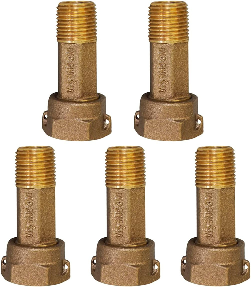 Midline Valve XND0034-OM-5 Brass Water Meter Coupling Adapter Pipe Fitting; with