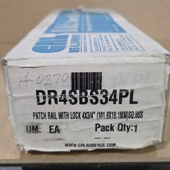 CRL DR4SBS34PL Patch Rail w/ Lock 4″x3/4″ BSS Lenght 12″ For Glass Door System