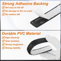 2pcs Car Door Edge Guards Protectors PVC Side Doors Edge Trim Strip Black