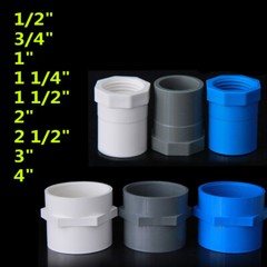 PVC Plastic Pipe Fittings BSP 1/2″~4″ Female Thread Coupling Adapter Socket