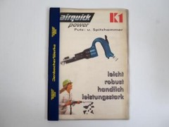 Airquick K1 – KB16 Air Tools 21 Brochures + Price List 1995