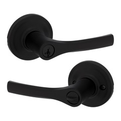 Kwikset Henley Entry Door Handle with Lock and Key, Secure Keyed Reversible L…