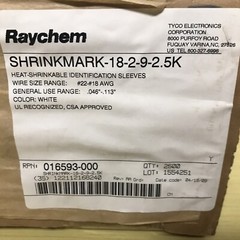 2500 Pck! 👀 RAYCHEM 18-2-9 SHRINKMARK HEAT SHRINK IDENTIFICATION LABELS SLEEVES
