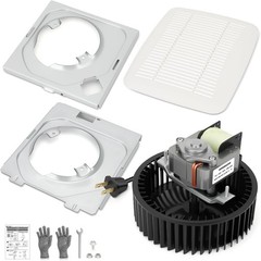 Upgraded RE70BN Bathroom Exhaust Fan and Grille Kit – 70 CFM, Quiet 3.0 Sones…