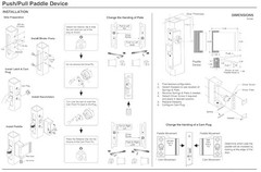 Adams Rite Style Deadlatch Storefront Door Set, Push Paddle, Right Hand
