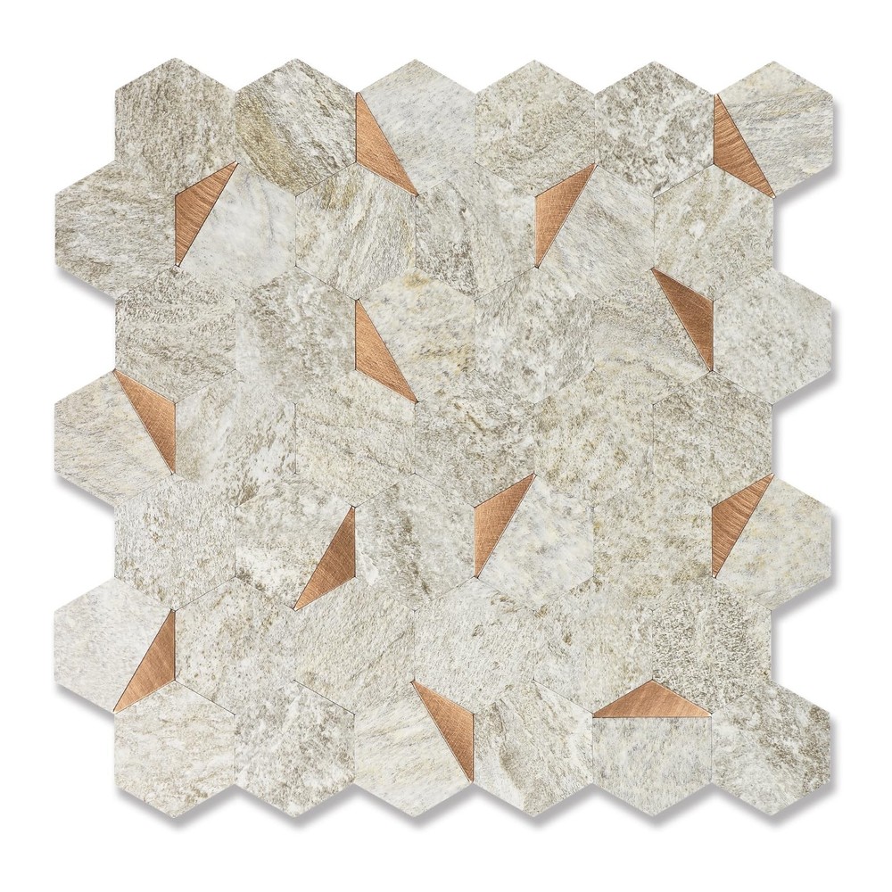 OYASIMI 10 Sheets Sandstone Beige Hexagon Peel and Stick Backsplash for Kitchen