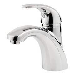 Polished Chrome Bathroom Sink Faucet Single Handle Water Efficient Design