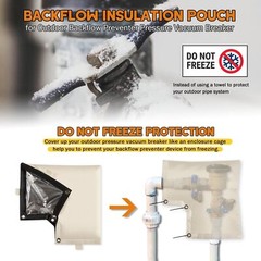 Insulated Cover for Outdoor Backflow Preventer for Winter Freeze Protection