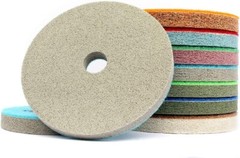 5 Inch Diamond Mesh Rim Blade Ceramic Porcelain Marble + Sponge Pads Kit