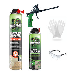 Sprayman Spraycoat Fire Rated Closed Cell Insulation Foam Kit 27.1oz 1 Pack