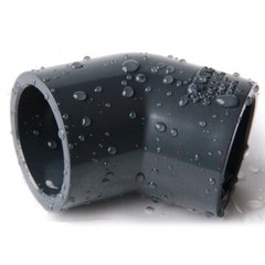 Lots Black PVC-U Metric 20/25/32mm~110mm Water Pipe 45°Elbow Connector Adapter