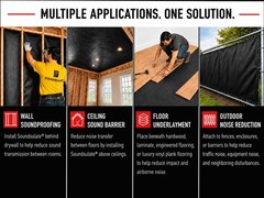 Soundsulate Mass Loaded Vinyl 1 lb Soundproofing Barrier Roll