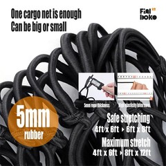 Cargo Net for Pickup Truck Bed,4′ x 6′ Stretches to 8′ x 12′ – Small Mesh Bun…