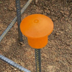 Bright Orange Rebar Safety Cap for #3 to #9 Rebar – 24 pack