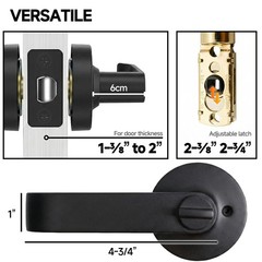 Vouyar Vacant Occupied Bathroom Lock, Commercial Door Handle with in-use or V…