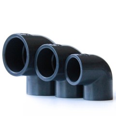 90° Degree Elbow Connectors 20mm-110mm PVC Water Supply Pipe Fittings Dark Grey