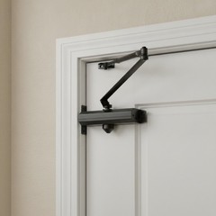 Self-Closing Hydraulic Door Closer, Adjustable Spring 1-4, Durable Bronze Finish