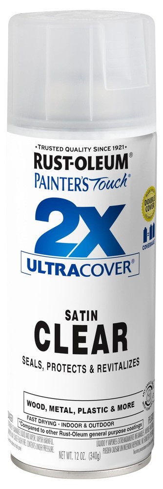 Rust-Oleum 249845 Painter’s Touch 2X Ultra 12 Ounce (Pack of 1), Satin Clear