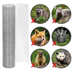 1/2inch Galvanized Hardware Cloth 24″ x 100′ 19 Gauge Hot-Dip Galvanized Afte…