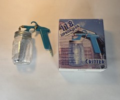 Critter new 118 siphon gun pistolet 16 oz jar spray multiple products easy clean