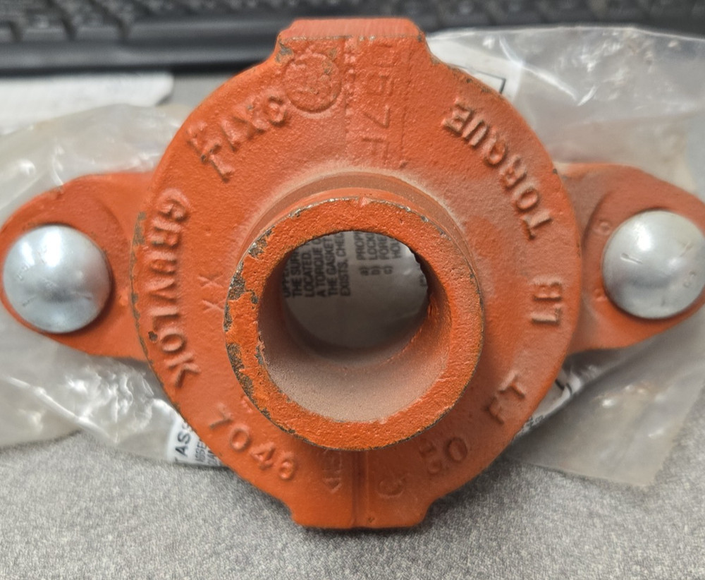 GRUVLOK 7046 3″X 1-1/4″ DUCTILE IRON BRANCH OUTLET TEE & GASKET 500PSI *NEW*