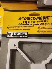 6 ” quick mount porch post fasteners White Lot Of 5