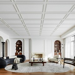 Art3d 3D PVC Drop Ceiling Tiles, 3D Wall Panels, 2×4 ft.Cover 96 Sq,ft (12-Pack)