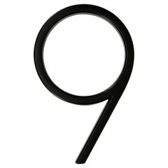 Hillman 844719 Number Distinctions 5″ Black Steel Screw-On 9 Coated