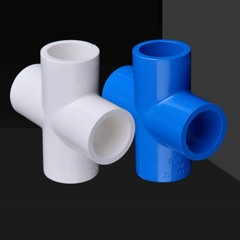 PVC 4-Way Equal Water Supply Connector Coupling Pressure Pipe Fittings 20~160mm