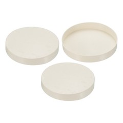 3 Pack,114mm ID Pipe End Caps Round Tubing Insert Pipe Cover White