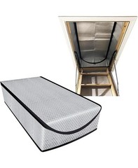 25x54x11 Inch Attic Stair Cover – Reflective Foil Insulation with Zipper Access