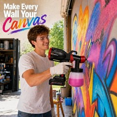 Sprayhaven Cordless Paint Sprayer 2 Batteries 2.1 Lbs Lightweight 750W Hvlp