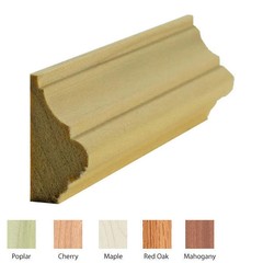EWBC29 Colonial Base Cap Moulding, 3/4″ x 1-1/2″ Unfinished Solid Hardwood Trim