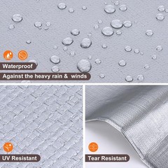Tarp 6x8FT, 16 Mil, Waterproof Tarps Heavy Duty with Grommets Every 23.6″, Th…