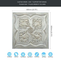 Ancient ceiling tiles Emboss wall panel 24 x24in for Saloon PL64 DCCG 10pcs