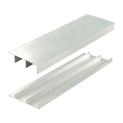 Outwater 3/4in Mill Finish Aluminum Sliding Door Track Set for Wood Doors, 46in