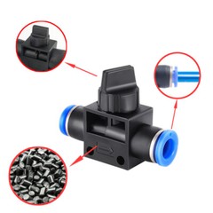 4/6/8/10/12mm Shut On Off Pneumatic Valve Or Vacuum Push In Type Quick Fittings