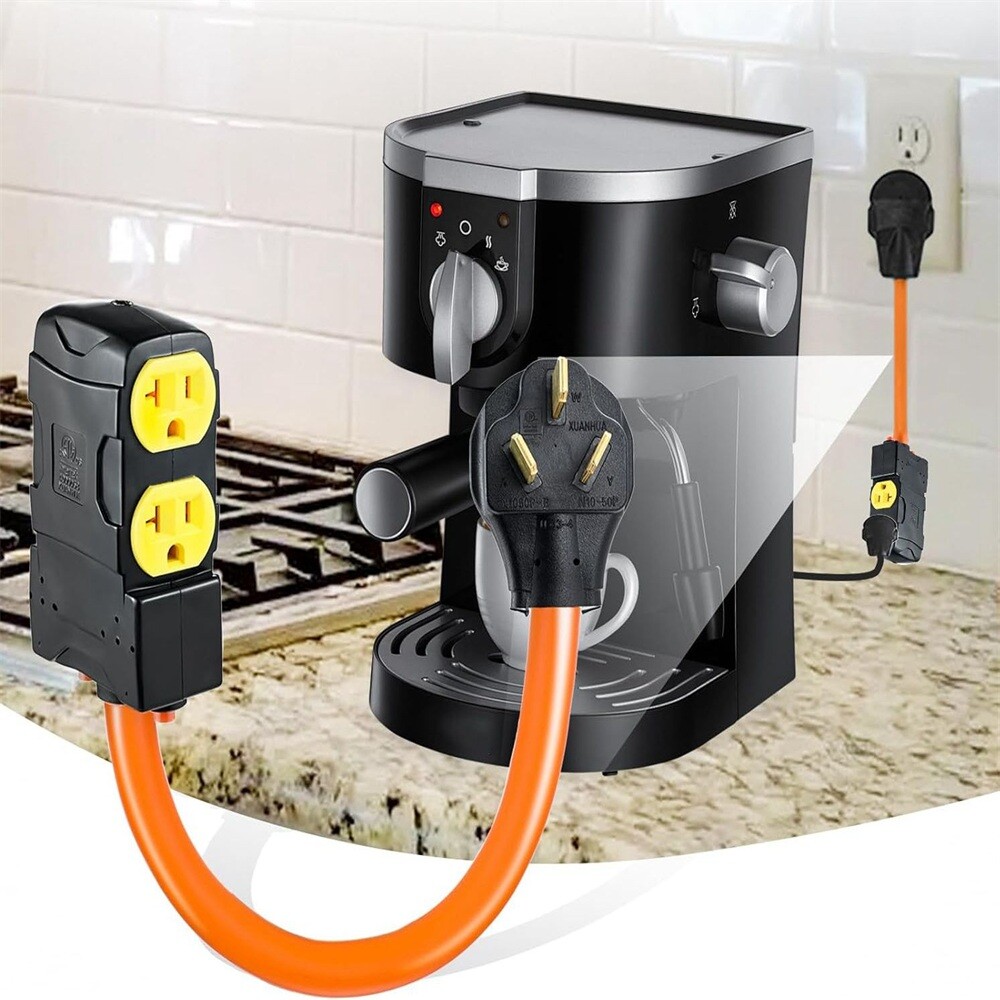 NEMA 10-50P to 4X 5-20R/15R Power Convert Adapter For RV Camping Generators
