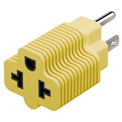 [4-in-1] 15 Amp Household AC Plug to 20 Amp T Blade Adapter,5-15P to 5-20R,5-…
