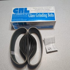 CRL Glass Grinding Belts 75mm X 533mm 8 Belts 3″ x 21″ 220X and 15 400X & Block