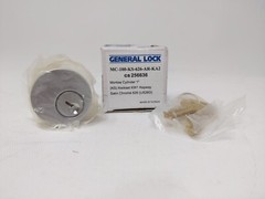 General Lock Mortise Cylinder 1” CS256636 Kwiset KW1 Keyway (KS)Satin Chrome 626