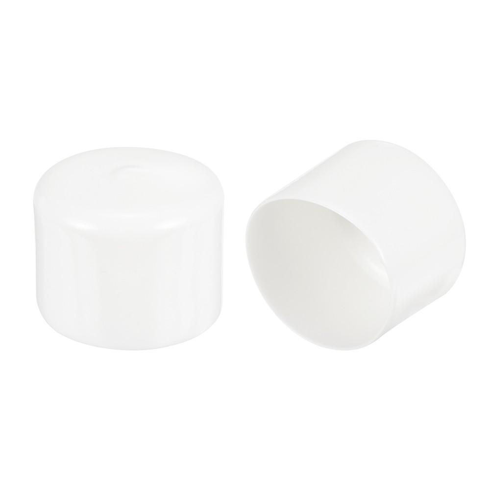 2Pcs White 58mm Rubber End Caps Round Vinyl Plug Insert Rubber Flexible