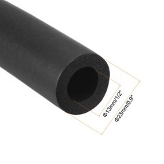 Foam Tubing Pipe Insulation Outside Pipe Lagging 13mm ID 23mm OD 1m Black