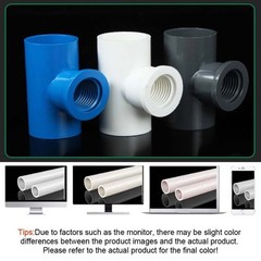 3-Way Female PVC BSP Threaded Pipe Fitting Connector1/2″ 3/4″ 1″ T Piece Adapter