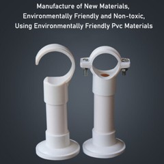White Pvc Pipe Clamp 20/25/32/40mm Plastic Pipe Clip Tube Holder O- & Hook- Type