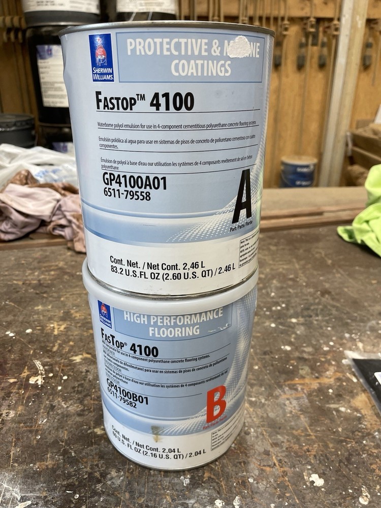 Sherwin Williams Fastop 4100 Urethane Resin Floor Gallon Kit /Light Or Dark Gray
