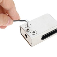 8Pcs Square Glass Clamps with 2pcs Hex Screwdriver Brushed Nickel 64x42x24mm
