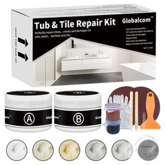 Tub and Fiberglass Shower Repair Kit, Porcelain Repair Kit Color Match Porcelain