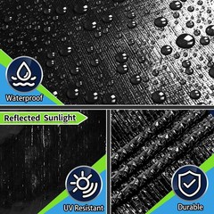 Black Tarps Heavy Duty Waterproof 10×20, 12 Mil Thick, High Durability, Rip a…